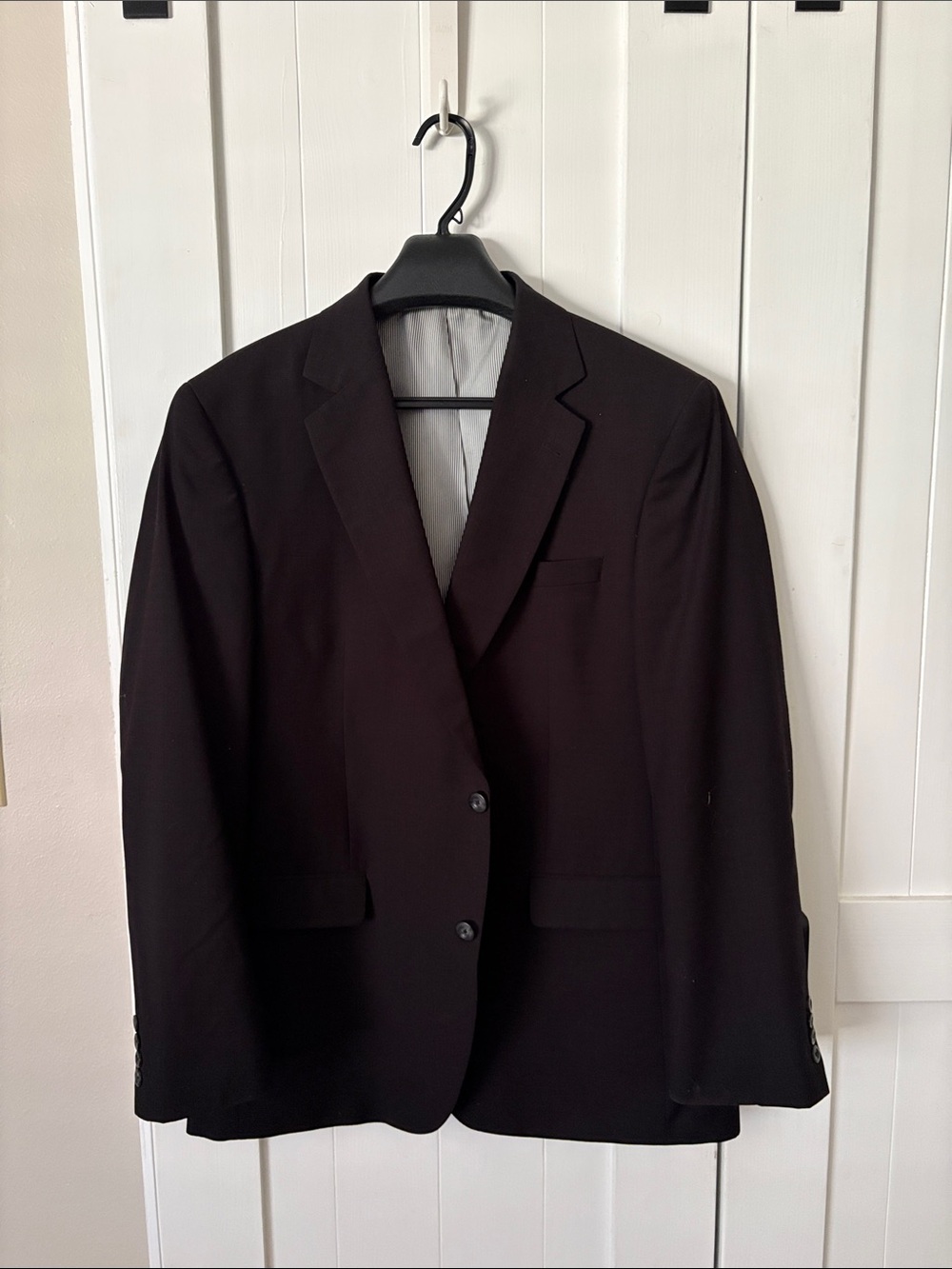 Stafford Men's Black Two-Button Sport Coat
